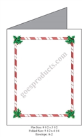 Candy Cane and Holly Baronial Card