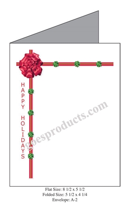 Ribbon and Holly Border Baronial Card