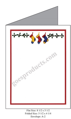 Christmas Stockings Baronial Card