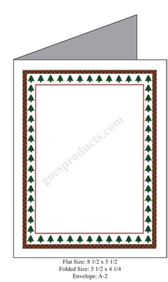 Christmas Tree Border Baronial Card