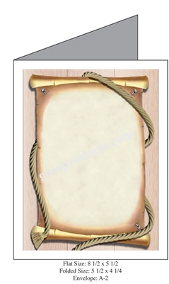 Scroll with Rope Baronial Card