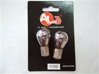 1156 Natural Amber Chrome Bulb Single Filament