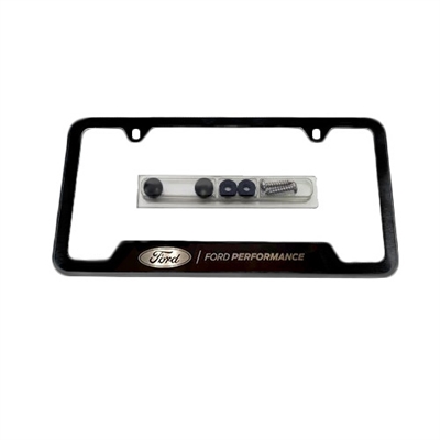 BLACK STAINLESS STEEL FORD PERFORMANCE LICENSE PLATE FRAME