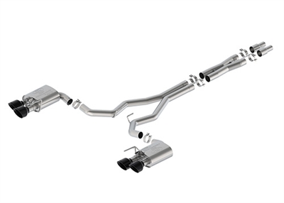 MUSTANG DARK HORSE 5.0L EXTREME CAT-BACK - BLACK TIP (M-5200-DHE)