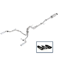 2015-2018 F-150 5.0L CAT-BACK EXTREME EXHAUST SYSTEM - REAR EXIT, CHROME TIPS