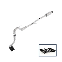 2015-2018 F-150 5.0L CAT-BACK EXTREME EXHAUST SYSTEM - SIDE EXIT, BLACK CHROME TIPS