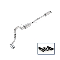 2015-2018 F-150 5.0L CAT-BACK SPORT EXHAUST SYSTEM - SIDE EXIT, CHROME TIPS