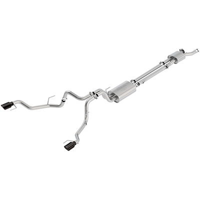 2017 F-150 RAPTOR 3.5L CAT BACK SPORT EXHAUST SYSTEM, BLACK TIPS