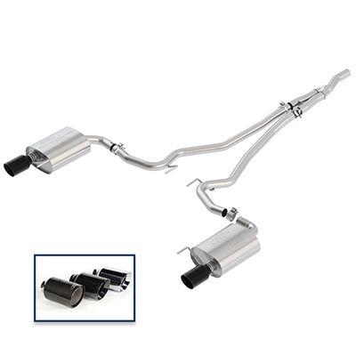 2018 MUSTANG 2.3L ECOBOOST CAT-BACK EXTREME EXHAUST SYSTEM WITH BLACK CHROME TIPS