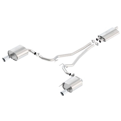 2016 MUSTANG 2.3L ECOBOOST EC-TYPE CAT BACK EXHAUST SYSTEM - CHROME TIPS