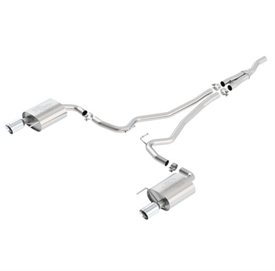 MUSTANG 2.3L ECOBOOST SPORT CAT BACK EXHAUST SYSTEM CHROME (2015)