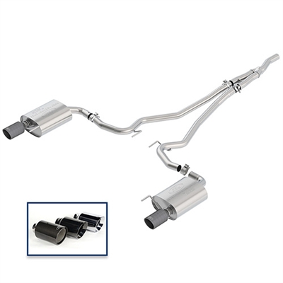 2018 MUSTANG 2.3L ECOBOOST CAT-BACK TOURING EXHAUST SYSTEM WITH CARBON FIBER TIPS