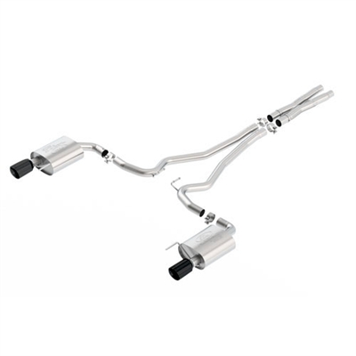 MUSTANG 5.0L SPORT CAT BACK EXHAUST SYSTEM BLACK CHROME (2015)