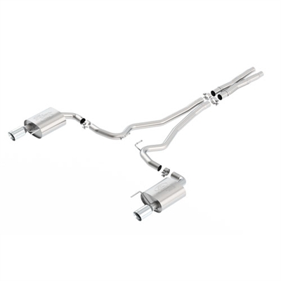 MUSTANG 5.0L TOURING CAT BACK EXHAUST SYSTEM CHROME (2015)