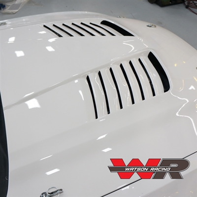 2013-14 Mustang Tiger Racing Heat Extracting Hood, Carbon & Fiberglass