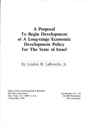 A Proposal To Begin Development of A Long-range Economic Development Policy For The State of Israel