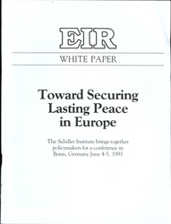 Toward Securing Lasting Peace in Europe