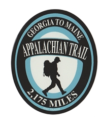 Blue on Blue Appalachian Trail Hiker Sticker