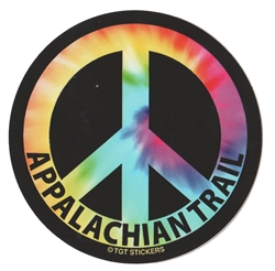 Tye Dye Appalachian Trail Peace Sign Sticker