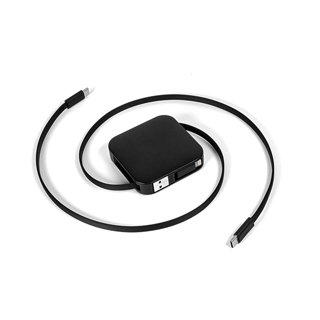 All-in-one Retractable Data Cable with Stand