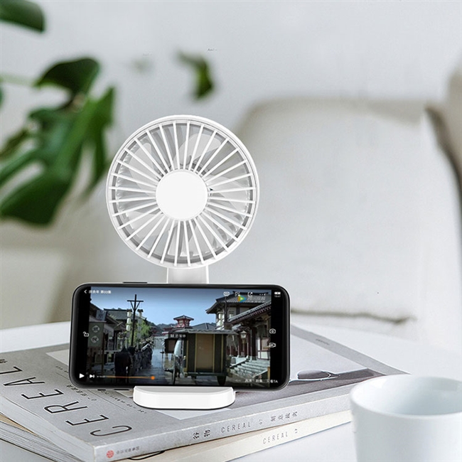 Rechargeable Portable Fan w/ Phone Stand