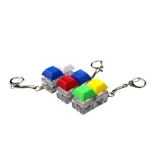 Two Keycap Fidget Keychain