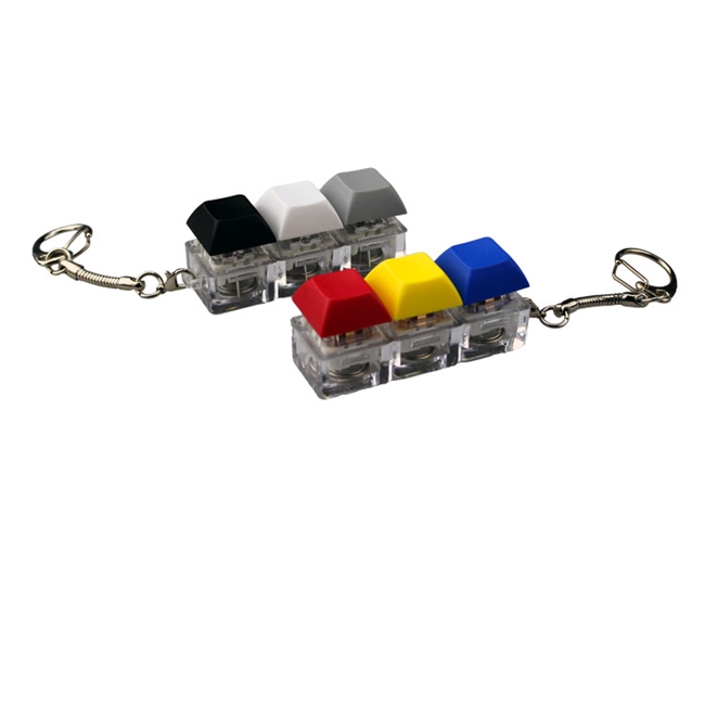 Three Keycap Fidget Keychain