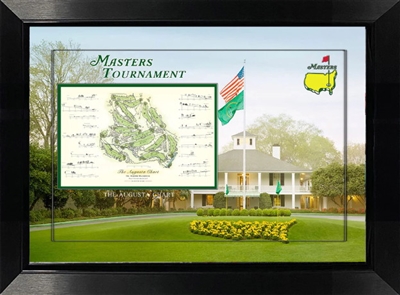 Augusta National 3D Collage w/1934 Course Reprint Map
