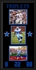 Dallas Cowboys Triplets Custom Collage Framed