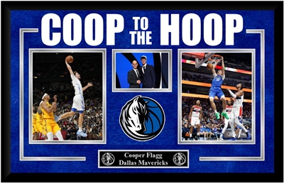 COOPER FLAGG "COOP TO THE HOOP" 3-PIC COLLAGE FRAMED