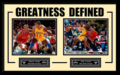 GREATNESS DEFINED - Jordan/Magic/Kobe Collage Framed