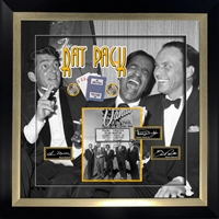 Rat Pack 3D Collage w/Laser Signatures, Cards, Chips