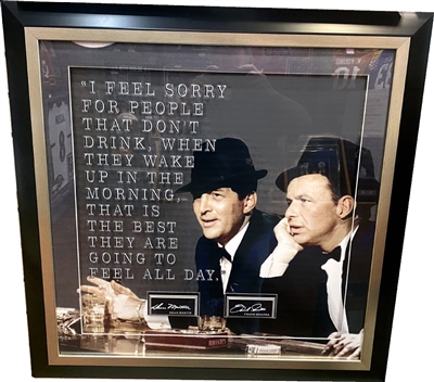 FRANK SINATRA & DEAN MARTIN 3D CUSTOM COLLAGE w/LASER SIGNATURES
