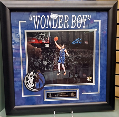 Luka Doncic Signed 11x14 Framed w/Logo