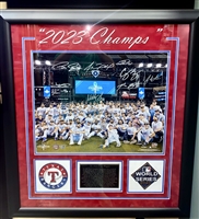 TEXAS RANGERS TEAM-SIGNED LIMITED EDITION 16X20 w/CUSTOM FRAMING