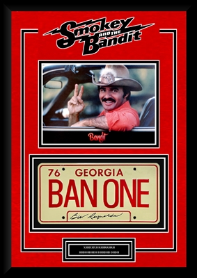 Burt Reynolds Signed Smokey & the Bandit License Plate Custom Collage