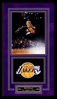 Kobe Bryant Signed 8x10 Custom Framed w/Dropdown Logo