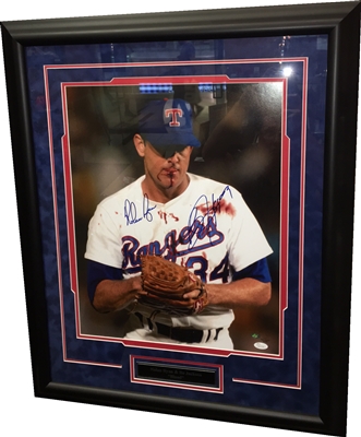 Nolan Ryan-Bo Jackson Signed "Blood" 16x20 Framed