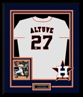 Jose Altuve Signed and Framed Astros Jersey