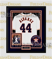 YORDAN ALVAREZ SIGNED & FRAMED ASTROS JERSEY