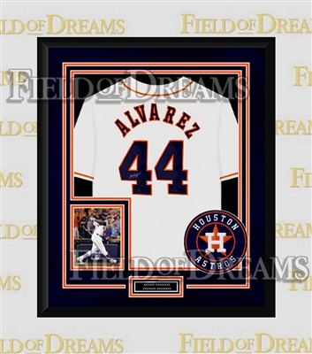 YORDAN ALVAREZ SIGNED & FRAMED ASTROS JERSEY