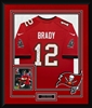 TOM BRADY SIGNED & DELUXE FRAMED BUCS JERSEY