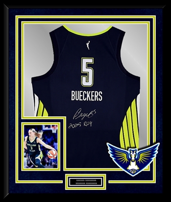 Paige Bueckers w/"ROY" Inscription Signed & Framed Dallas Wings Jersey