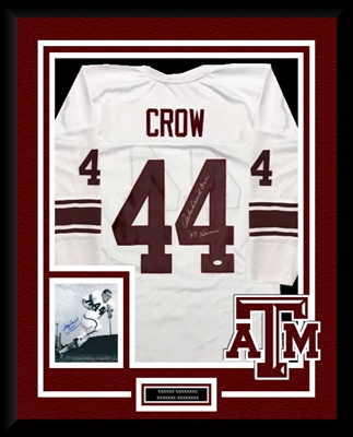 JOHN DAVID CROW SIGNED & FRAMED TEXAS A&M JERSEY