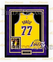Luka Doncic Signed & Framed Lakers Jersey
