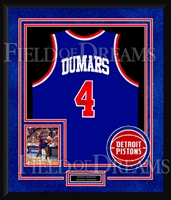 Joe Dumars Signed & Framed Jersey