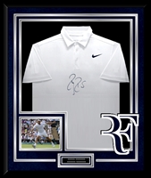 ROGER FEDERER SIGNED & FRAMED TENNIS POLO