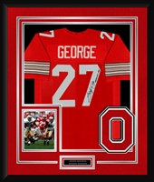EDDIE GEORGE SIGNED & FRAMED OHIO STATE JERSEY