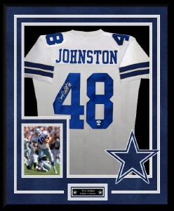 Daryl "Moose" Johnston Signed & Deluxe Framed Jersey