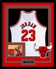 Michael Jordan #23 Signed & Framed White Bulls Jersey, UDA